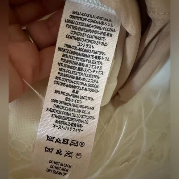 NWT Saylor X BHLDN Ivory Feather Janae Strapless Jumpsuit